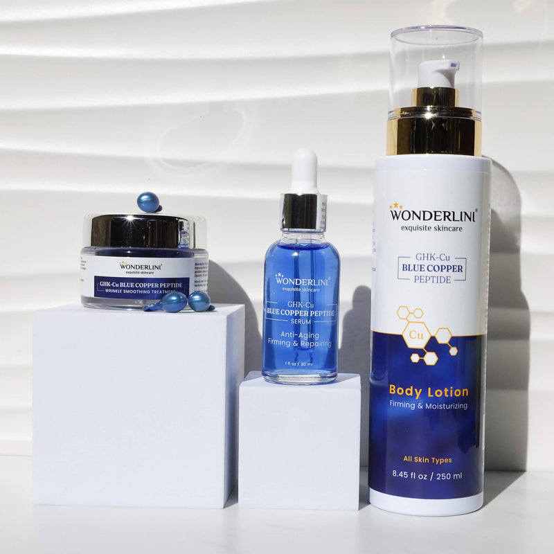GHK-Cu Blue Copper Peptide Powerful Trio Wonderlini - exquisite skincare GHK-Cu Blue Copper Peptide Powerful Trio Wonderlini - exquisite skincare