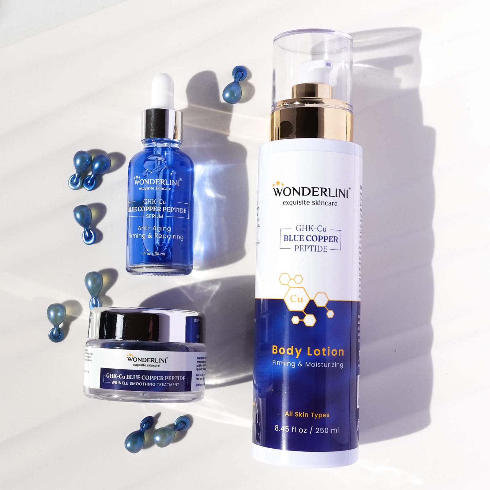 GHK-Cu Blue Copper Peptide Powerful Trio Wonderlini - exquisite skincare GHK-Cu Blue Copper Peptide Powerful Trio Wonderlini - exquisite skincare