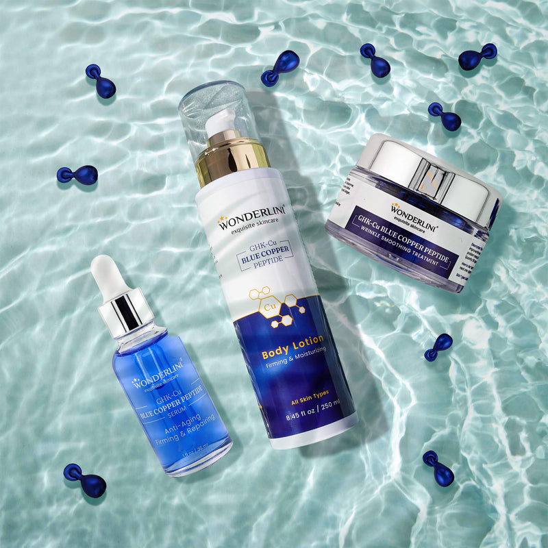 GHK-Cu Blue Copper Peptide Powerful Trio Wonderlini - exquisite skincare GHK-Cu Blue Copper Peptide Powerful Trio Wonderlini - exquisite skincare